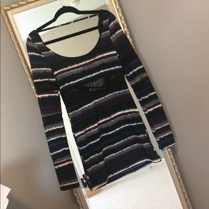 LF Mags&Pye striped panel mini dress